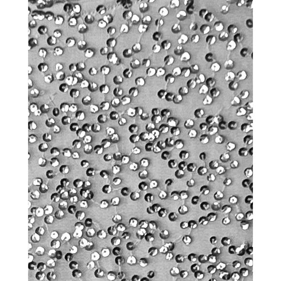 Chicos Shirt Womens Size M Sequins Short Sleeve Sheer Lined Silver Gray NWT - Picture 4 of 11